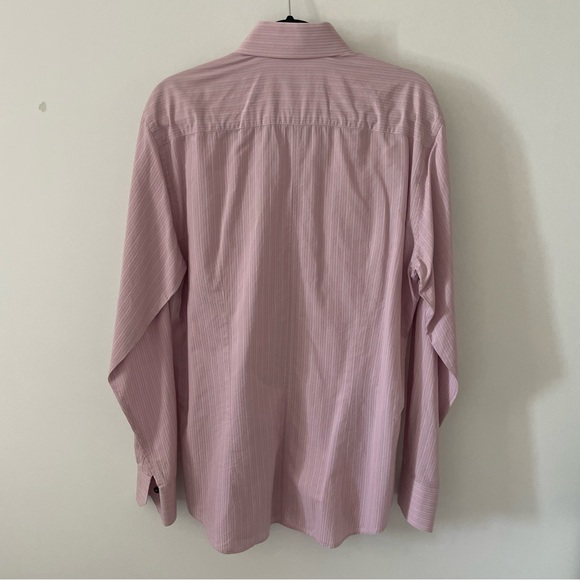 Dolce & Gabanna pink white striped tailored fit button down dress shirt size 43 - Picture 3 of 3